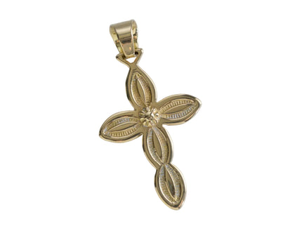 18k Gold Cross Pendant Stamped and Signed By Navajo Matthew Charley