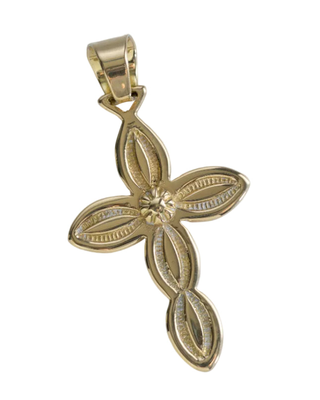 18k Gold Cross Pendant Stamped and Signed By Navajo Matthew Charley
