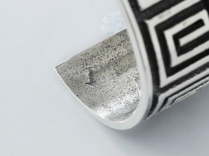Aaron Anderson Navajo Tufa Cast with Continuous Square Maze Cuff