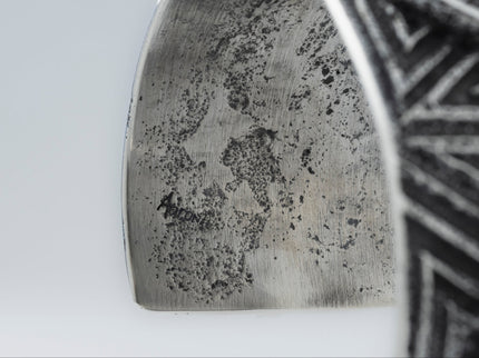 Aaron Anderson Navajo Tufa Cast with a Shiny Silver Zig-zag Overlay