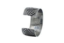 Load image into Gallery viewer, Aaron Anderson Silver Tufa Cast with a Shiny Silver Maze Overlay
