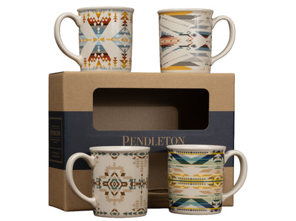 4 Piece Ceramic Pendleton Mug Set - High Desert Collection