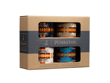 4 Piece Ceramic Pendleton Mug Set - Chief Joseph Design