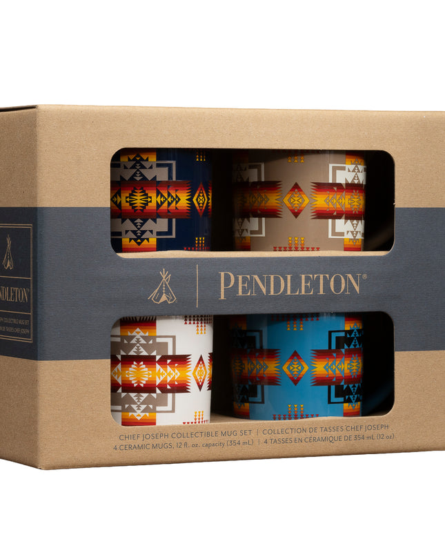 4 Piece Ceramic Pendleton Mug Set - Chief Joseph Design