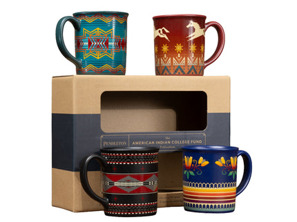 4 Piece Ceramic Pendleton Mug Set - The College Fund #3