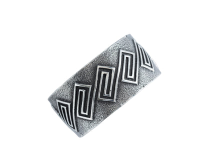 Aaron Anderson Silver Tufa Cast with a Shiny Silver Maze Overlay