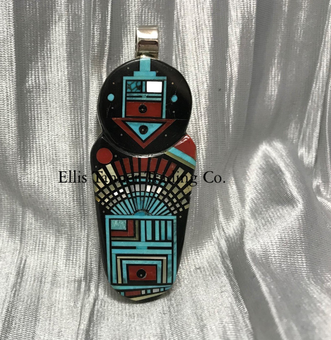Ervin P. Tsosie Inlay Pendant