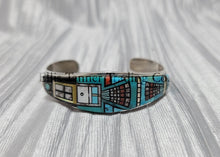 Load image into Gallery viewer, Ervin P. Tsosie Abalone Inlaid Bracelet

