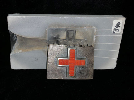  Silver Coral Cross Buckle Front Profile