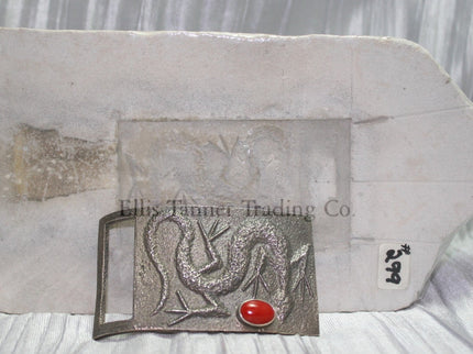 Aaron Anderson Coral Lizard Belt Buckle Front