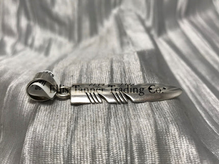 Benson Manygoats Feather Pendant Side View