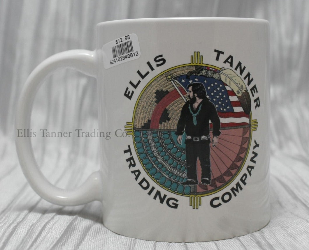 White Ellis Tanner Trading Company Coffee Cup with Logo