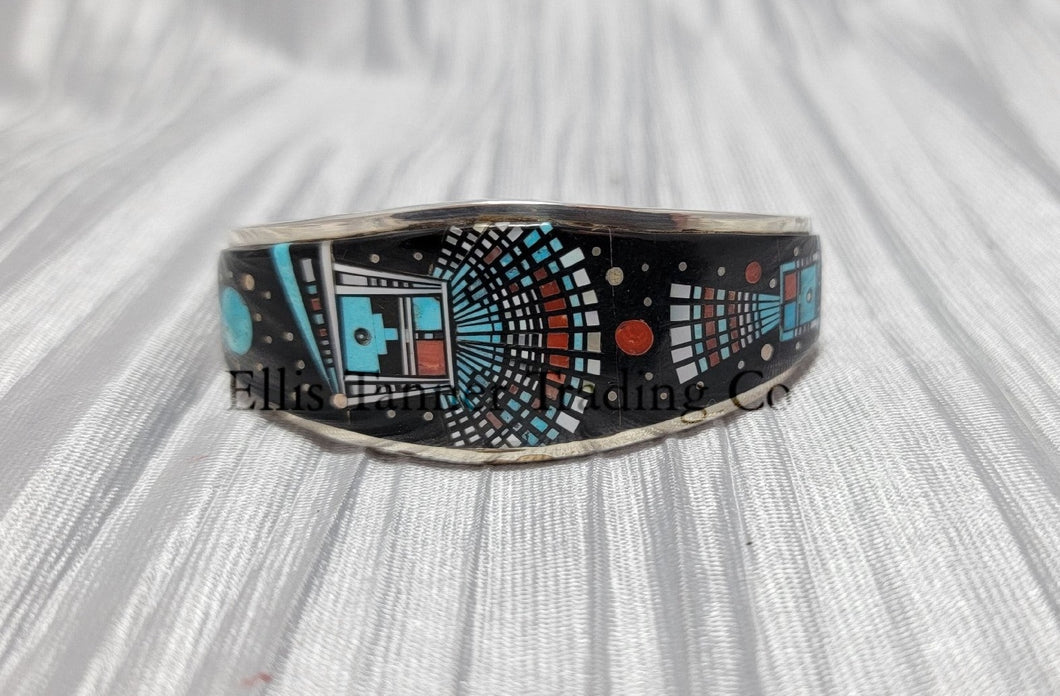 Ervin P. Tsosie Double Yei Inlaid Bracelet