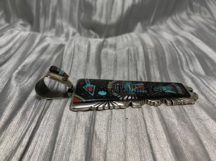 Ervin P. Tsosie Flat Jet Inlaid Pendant