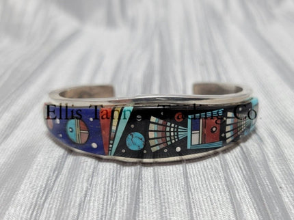 Ervin P. Tsosie Lapis Inlaid Bracelet