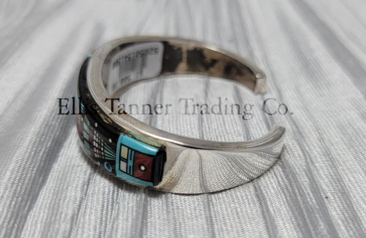 Ervin P. Tsosie Lapis Inlaid Bracelet – Ellis Tanner Trading Co.