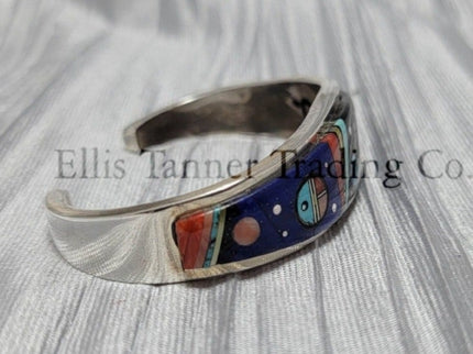 Ervin P. Tsosie Lapis Inlaid Bracelet