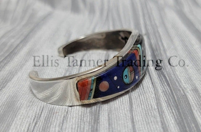 Ervin P. Tsosie Lapis Inlaid Bracelet