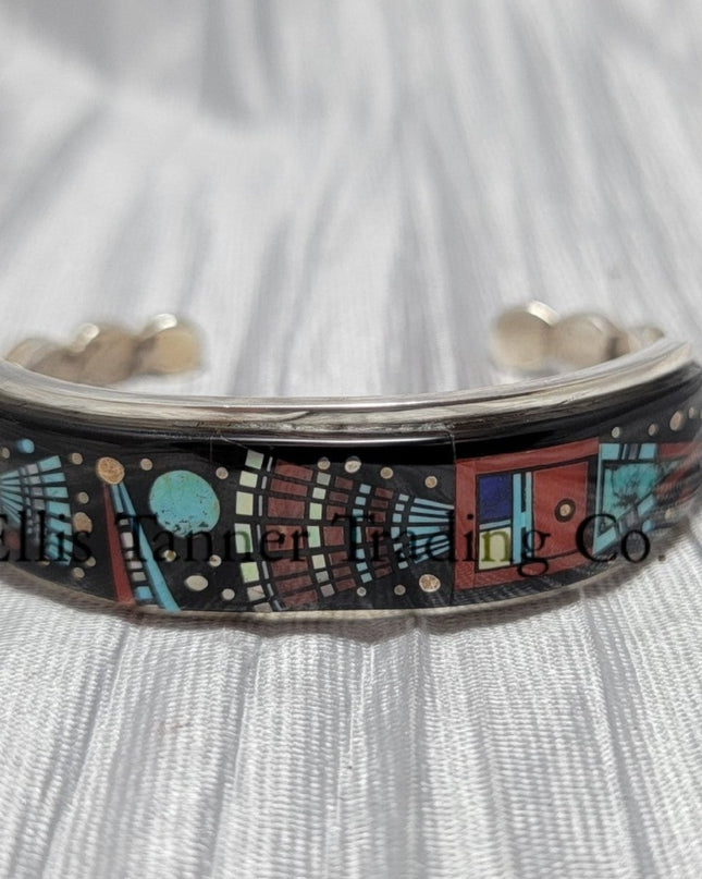 Ervin P. Tsosie Thin Inlaid Bracelet