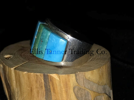 Kingman and Royston cobblestone Inlayed Ring, zoomed side view, 